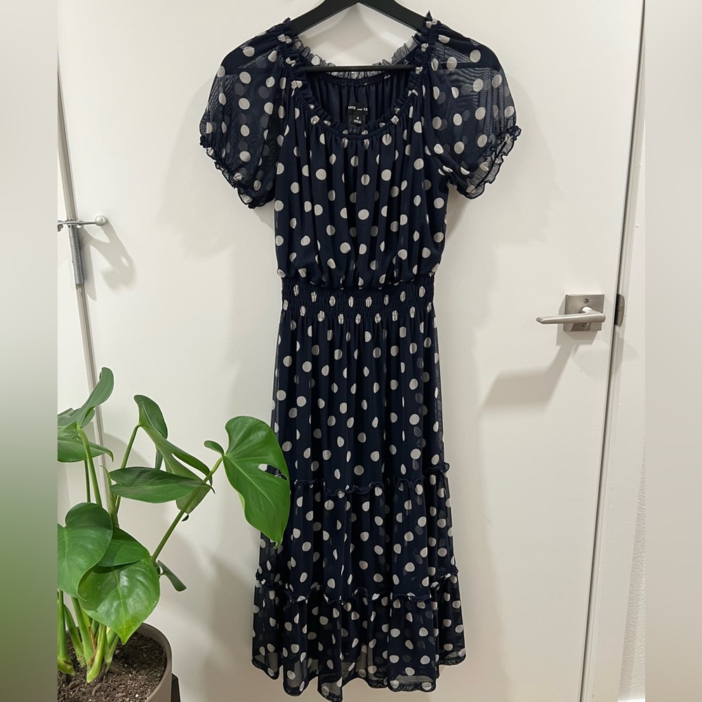 Polka Dot Navy Dress